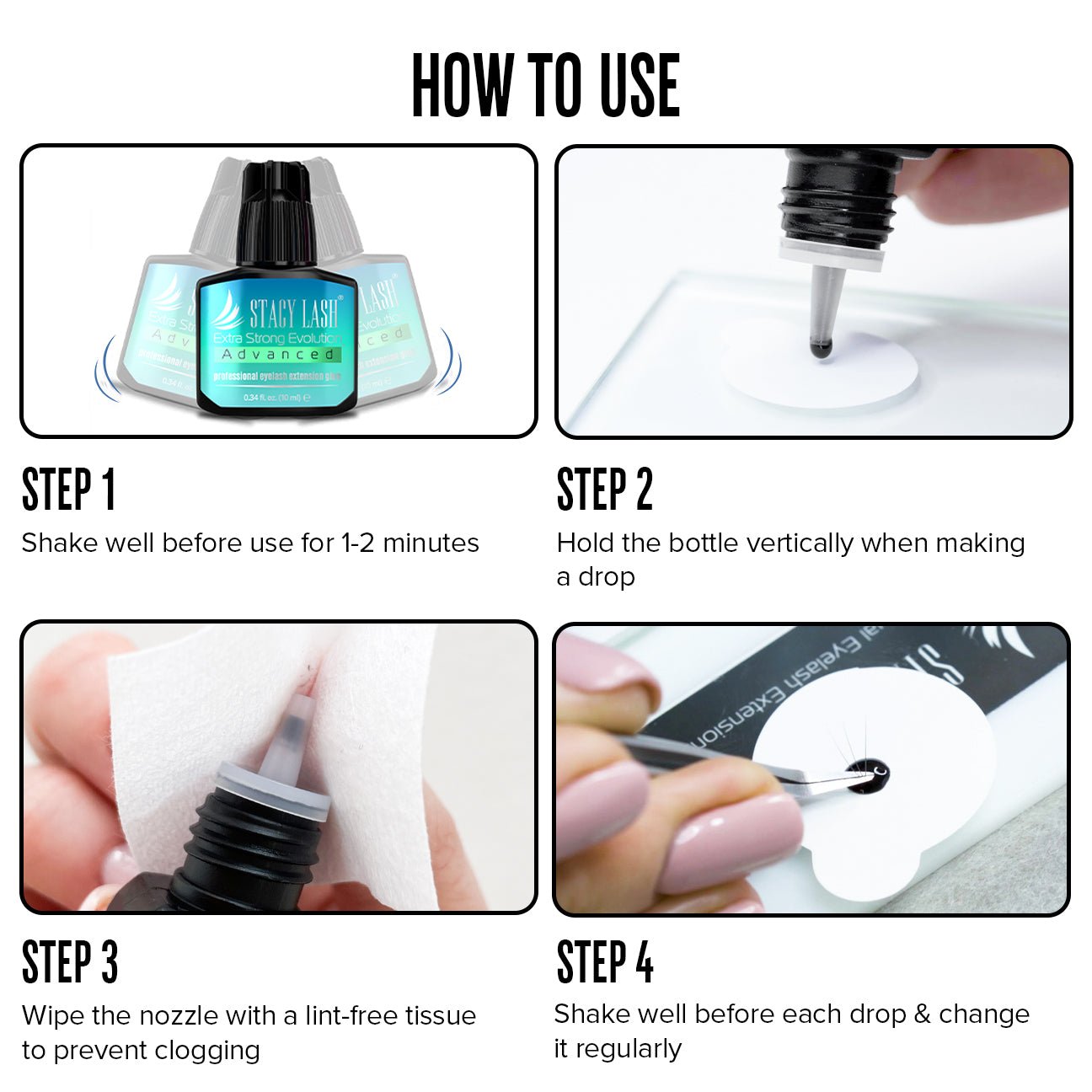 Stacy Lash Extra Strong Evolution Advanced Eyelash Extension Glue - 10ml - 