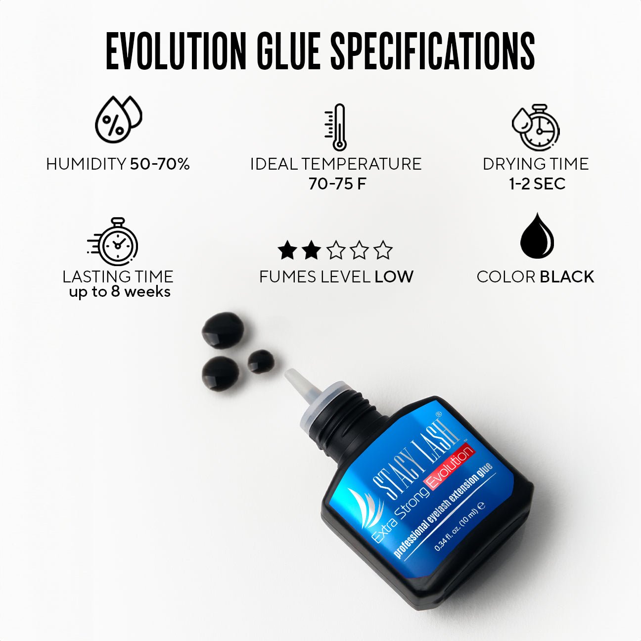 Stacy Lash Extra Strong Evolution Eyelash Extension Glue - 10ml - 