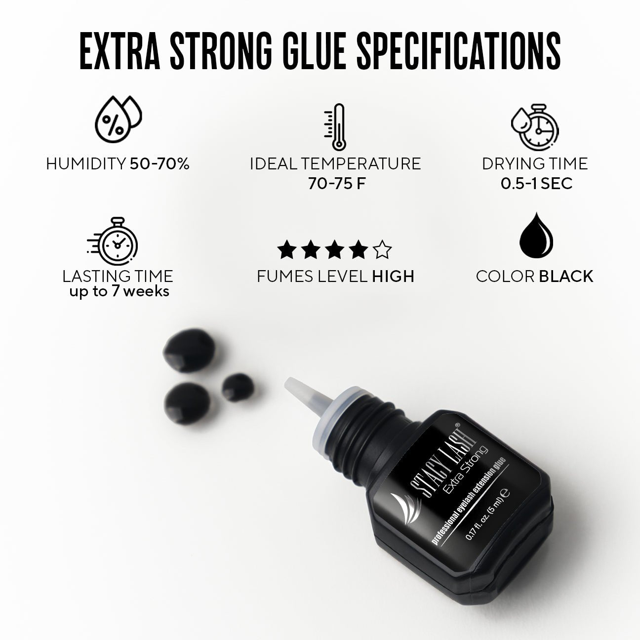 Stacy Lash Extra Strong Eyelash Extension Glue - 5ml - 