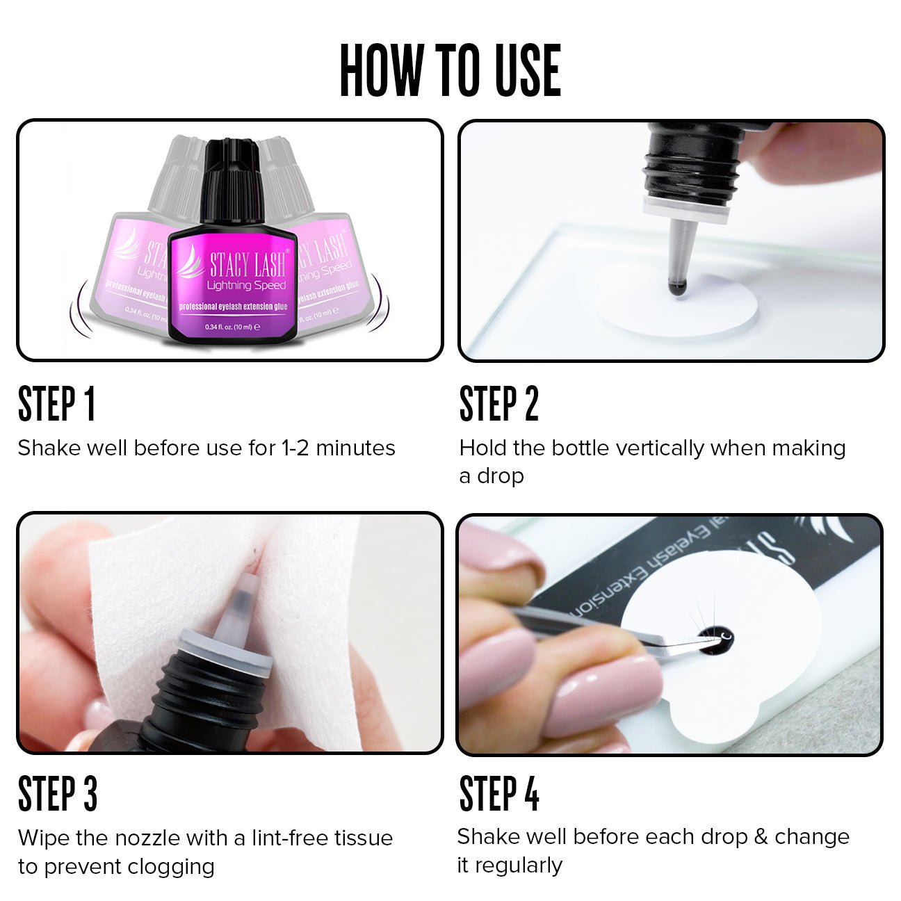 Stacy Lash Lightning Speed Eyelash Extensions Glue - 10ml - 