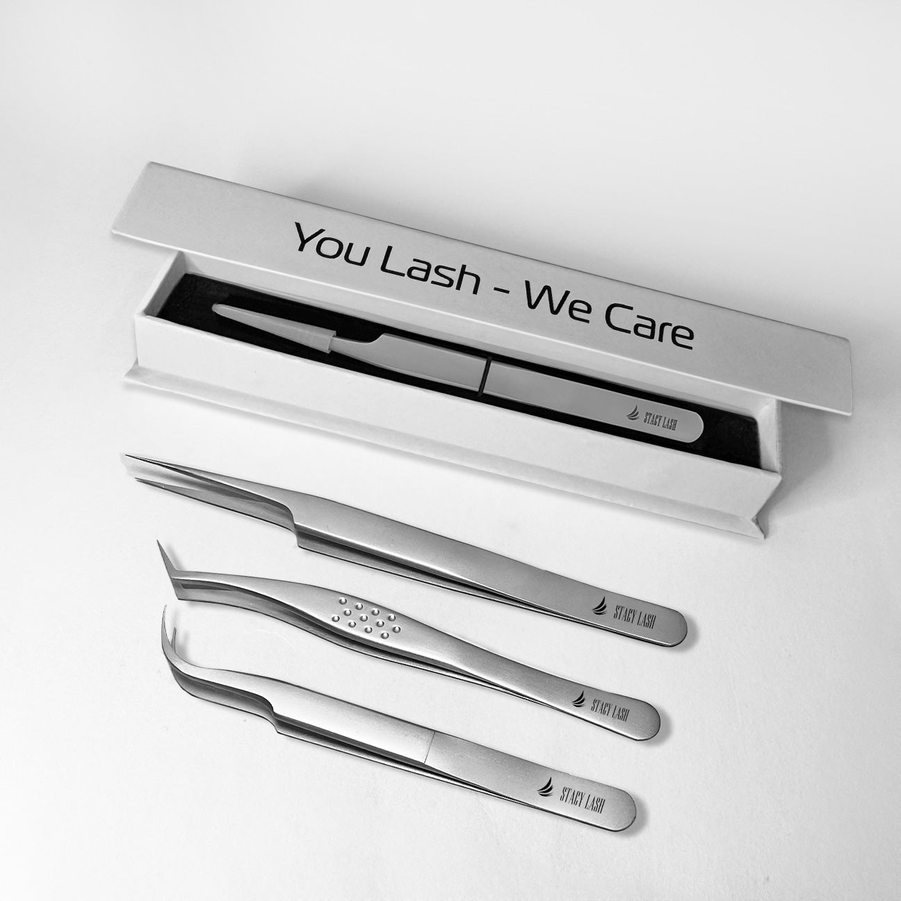 Stacy Lash STL - 3 F - Shaped Isolation Tweezers for Lash Extensions - 