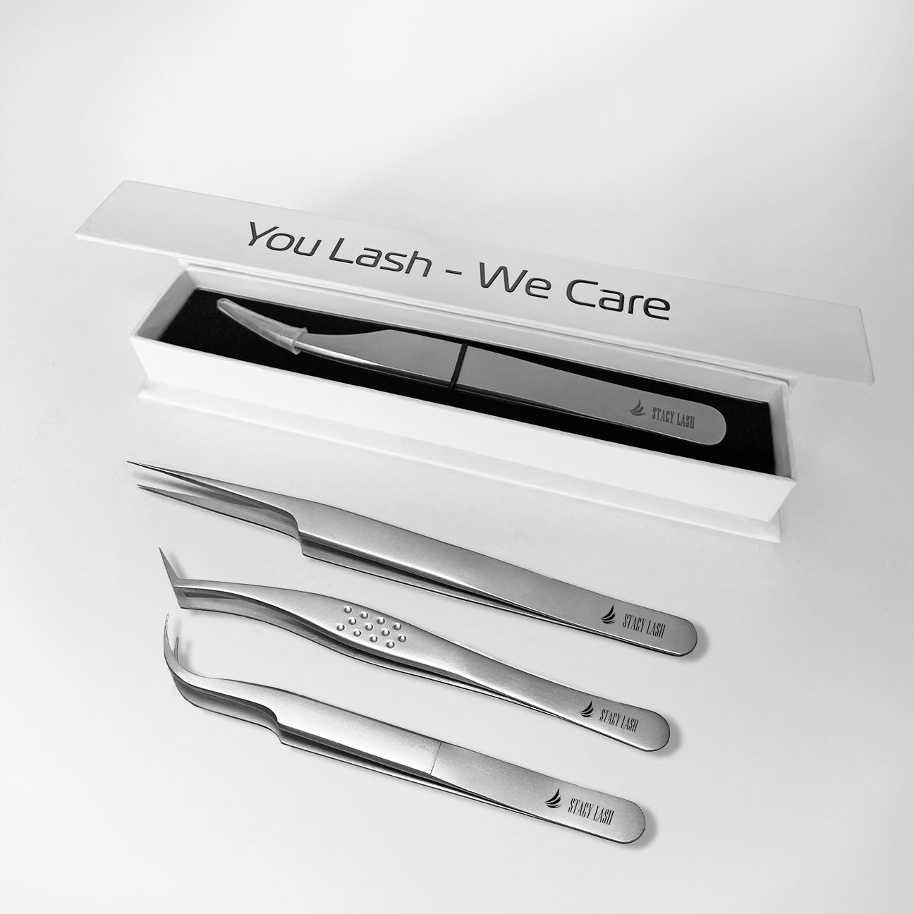 Stacy Lash STL - 7 S - Shaped Eyelash Extension Tweezers for Isolation & Placing - 