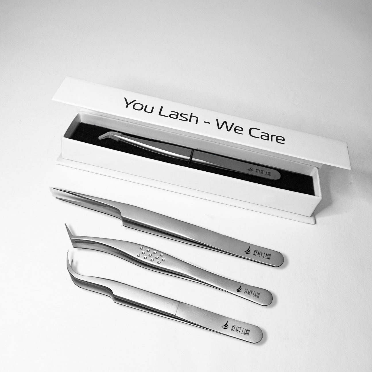 Stacy Lash STL - 9 L - Shaped Volume Tweezers for Eyelash Extensions - 
