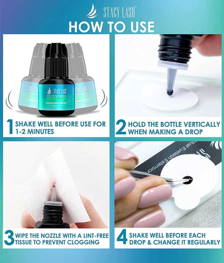 Stacy Lash Bundle: Advanced Eyelash Extension Glue 5ml & Lash Shampoo 100ml thumbnail photo 8