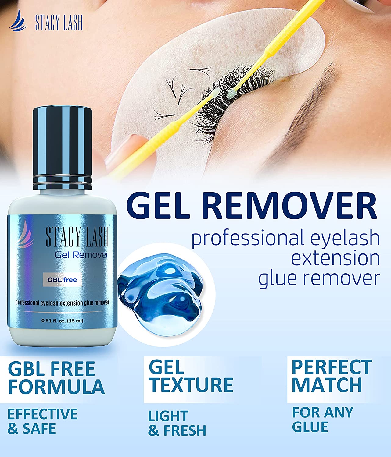 Gel Remover for Eyelash Extension Glue Stacy Lash 15 ml/Fast Lash Adhesive Time