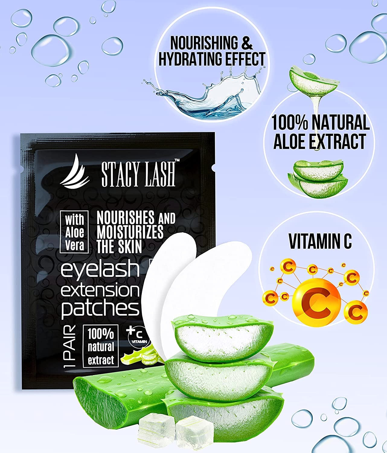 Stacy Lash Bundle: Eyelash Extension Shampoo 1 US Gal & 100 Pairs Set Under Eye Gel Pads photo 2