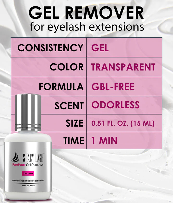 Stacy Lash Bundle: Extra Strong Eyelash Extension Glue 5ml & Pure Power Gel Remover 15 ml photo 3