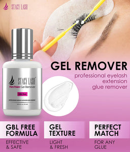 Stacy Lash Bundle: Advanced Eyelash Extension Glue 5ml & Pure Power Gel Remover 15ml