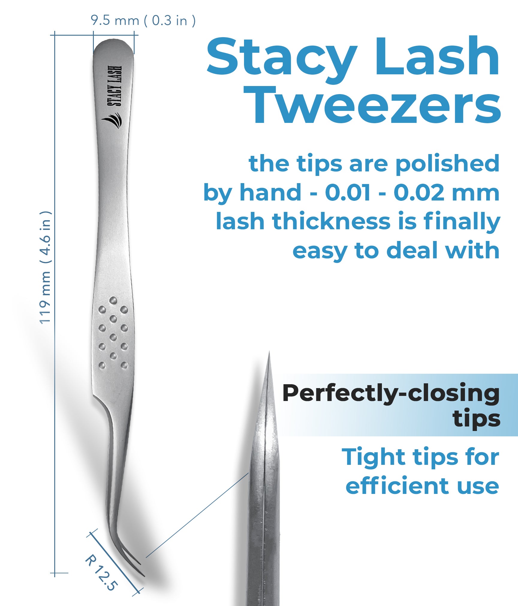 Stacy Lash STL-10 S-Shaped Curved Eyelash Extension Tweezers photo 2