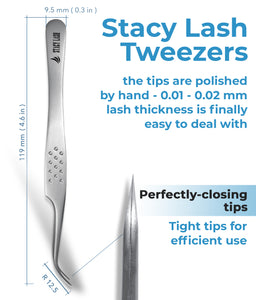 Stacy Lash STL-10 S-Shaped Curved Eyelash Extension Tweezers thumbnail photo 2