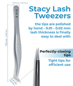 Stacy Lash STL-14 Curved L-Shaped Multifunctional Tweezers for Eyelash Extensions thumbnail photo 2