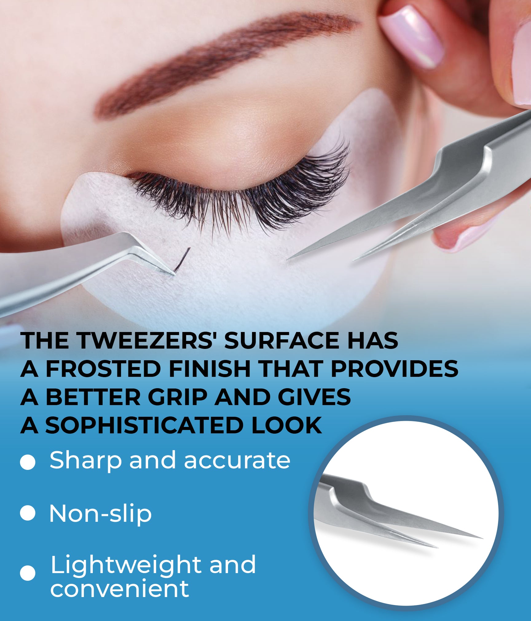 Stacy Lash STL-3 F-Shaped Isolation Tweezers for Lash Extensions