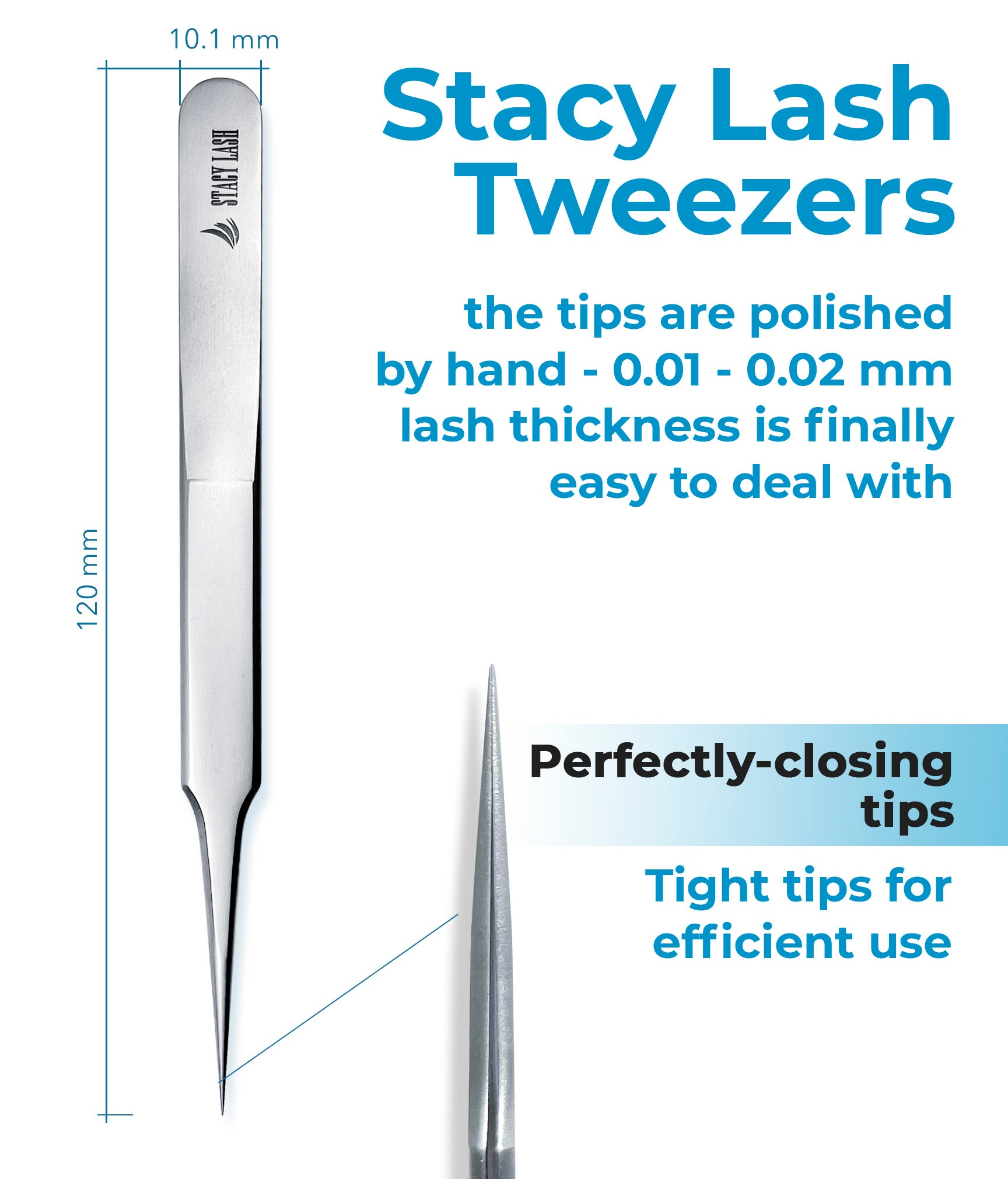 Stacy Lash STL-4 A-Shaped Isolation Eyelash Extension Tweezers photo 2