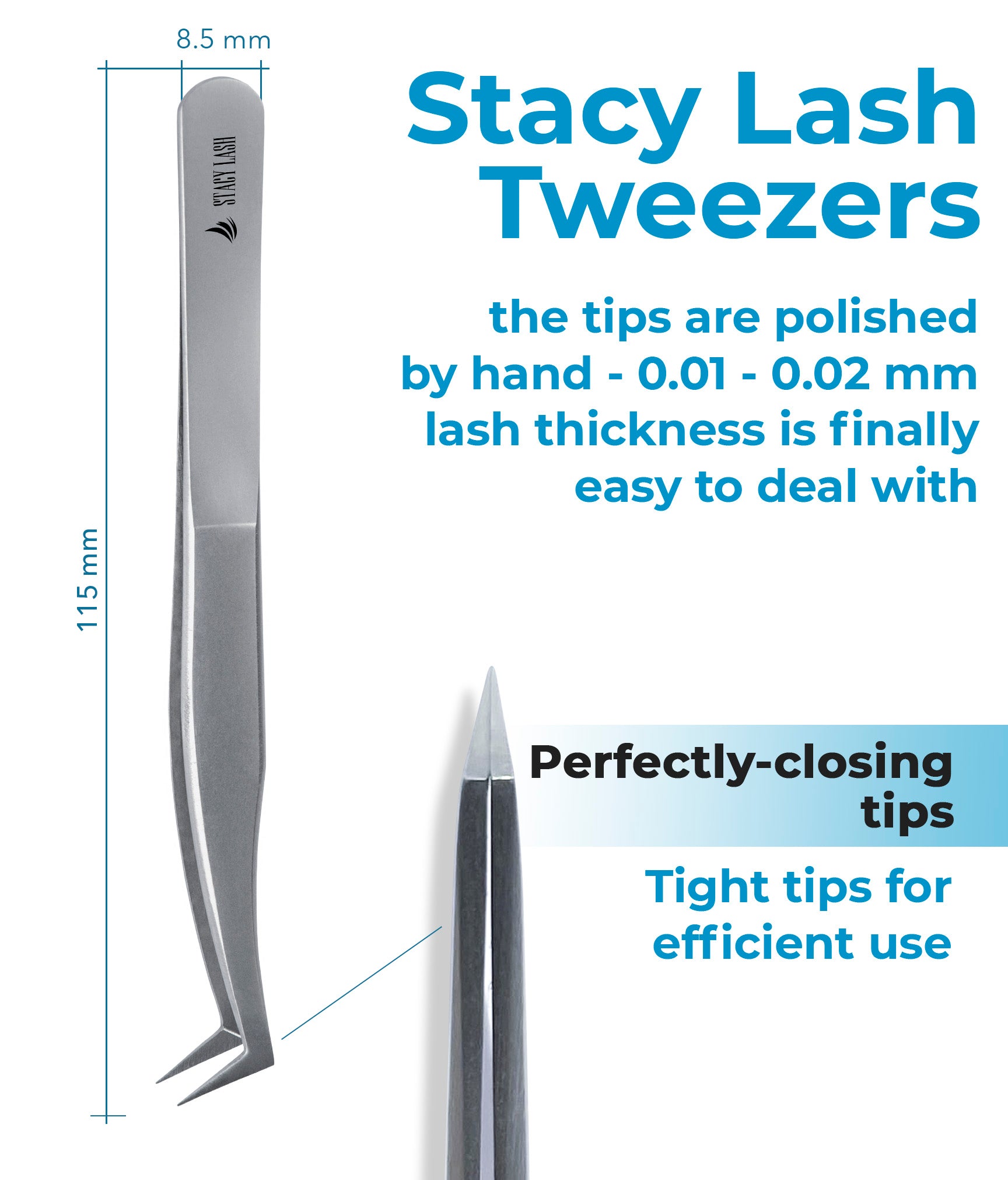 Stacy Lash STL-5 L-Shaped Volume Tweezers for Eyelash Extensions