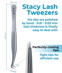 Stacy Lash STL-6 L-Shaped Tweezers for Volume & Mega Volume Eyelash Extensions