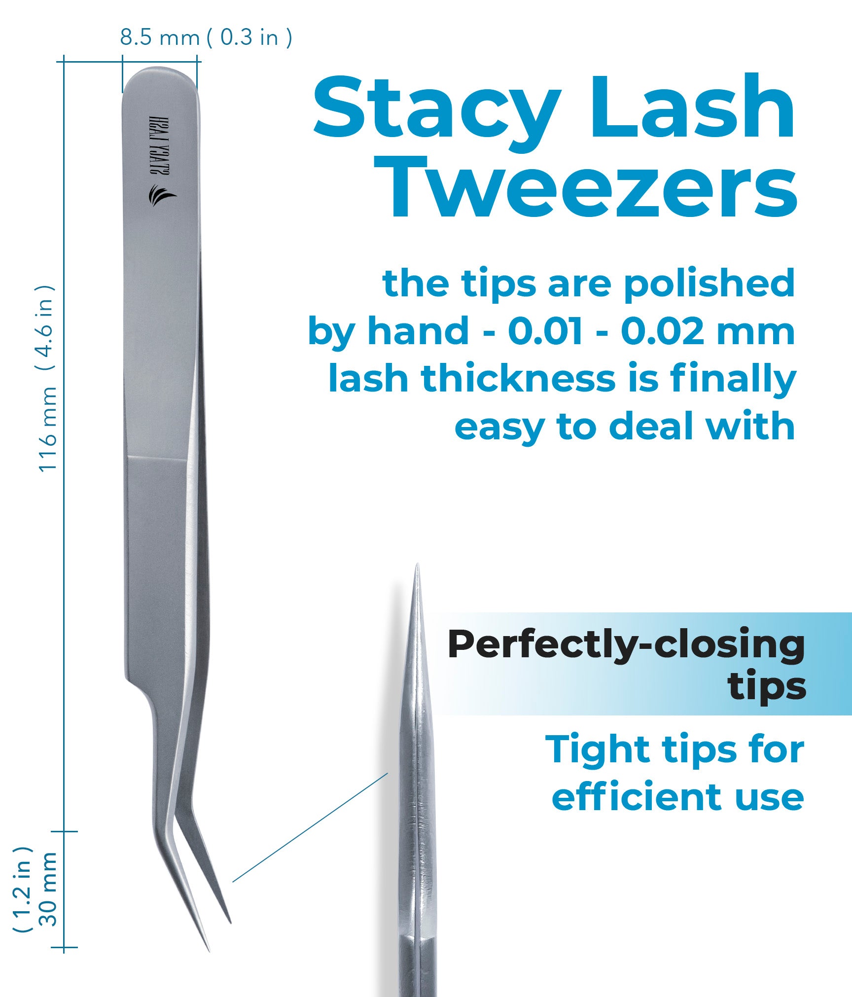 Stacy Lash STL-7 S-Shaped Eyelash Extension Tweezers for Isolation & Placing photo 2