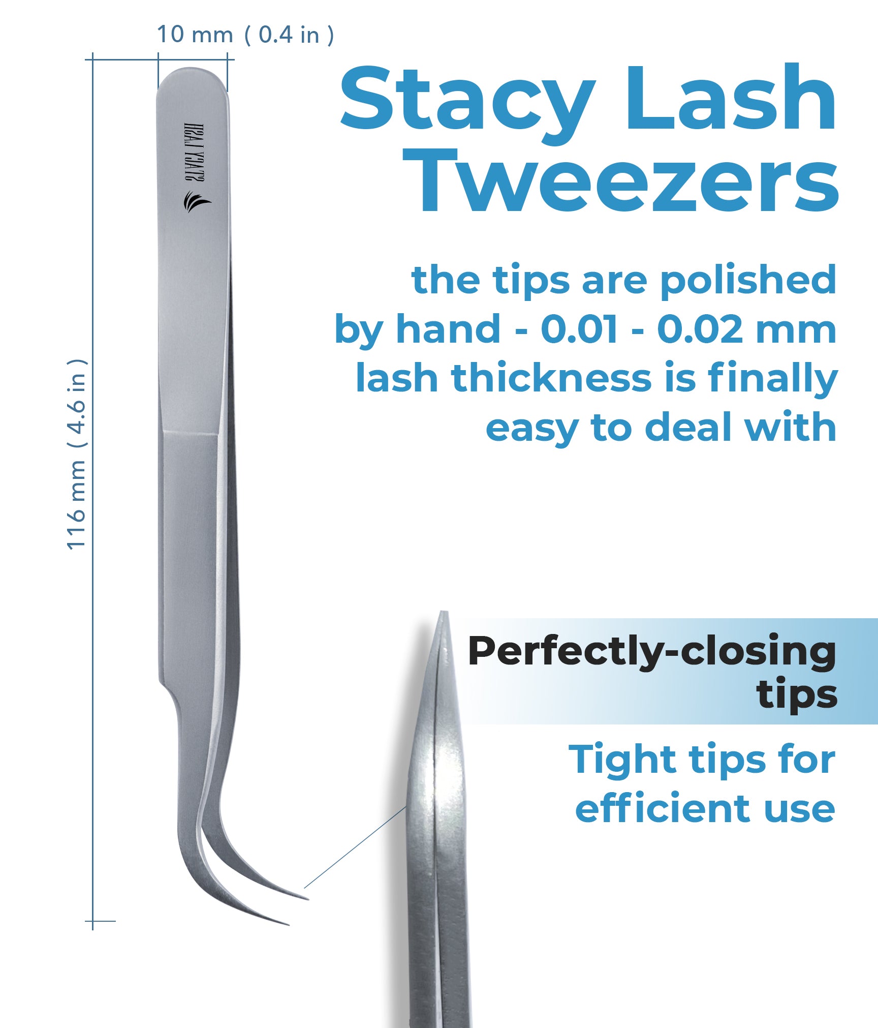 Stacy Lash STL-8 S-Shaped Curved Eyelash Extension Tweezers