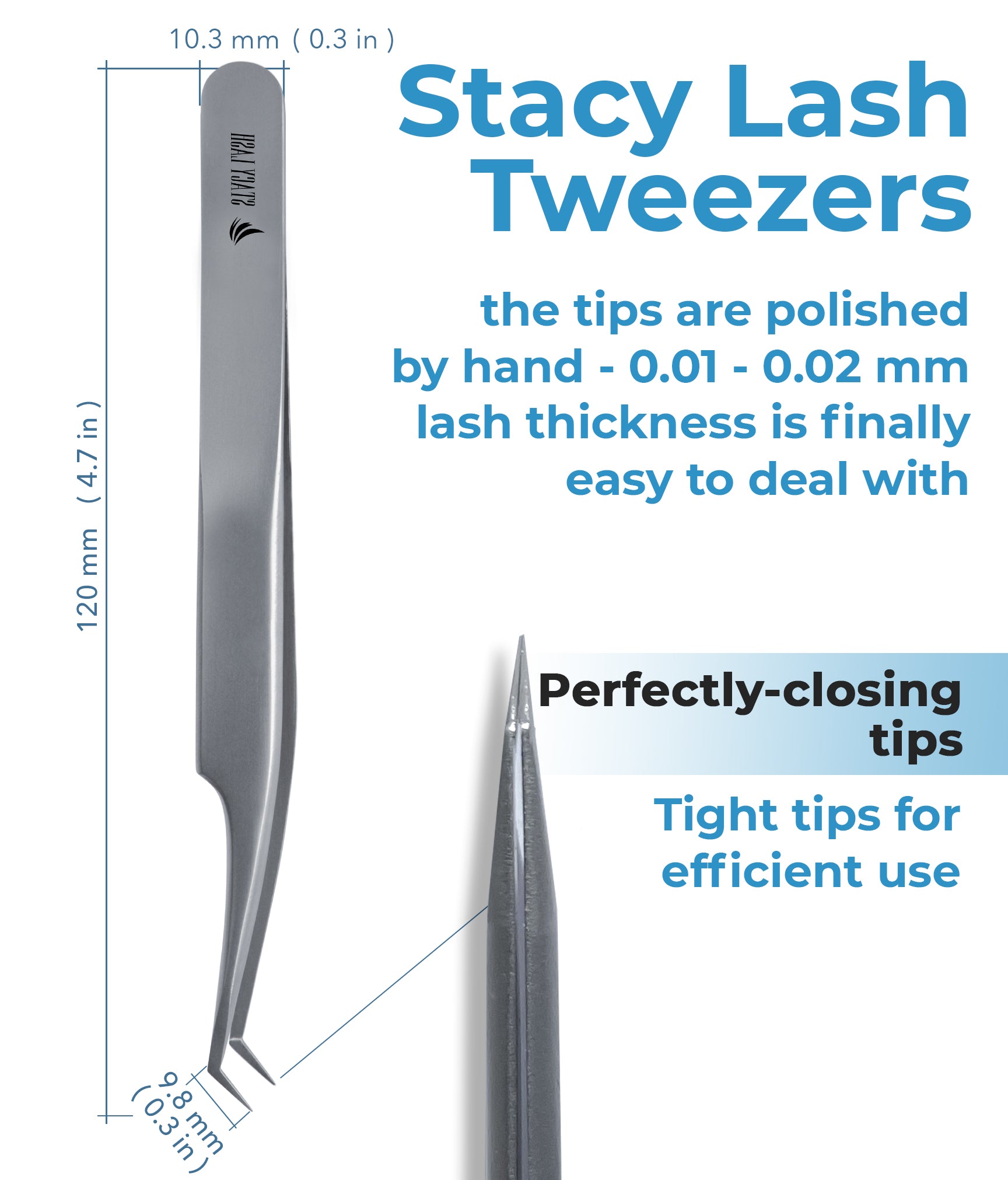 Stacy Lash STL-13 Curved L-Shaped Multifunctional Tweezers for Eyelash Extensions thumbnail photo 2