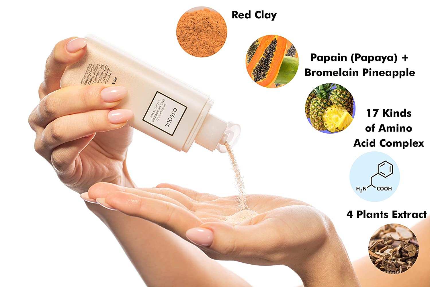 Oseque Silky Bright Enzyme Powder Facial Wash (50g) - 