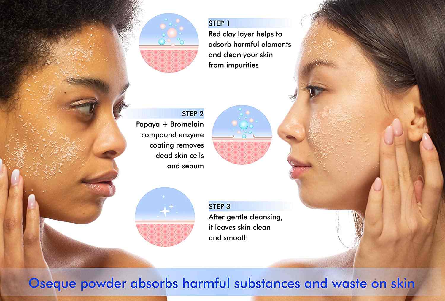 Oseque Silky Bright Enzyme Powder Facial Wash (50g) - 