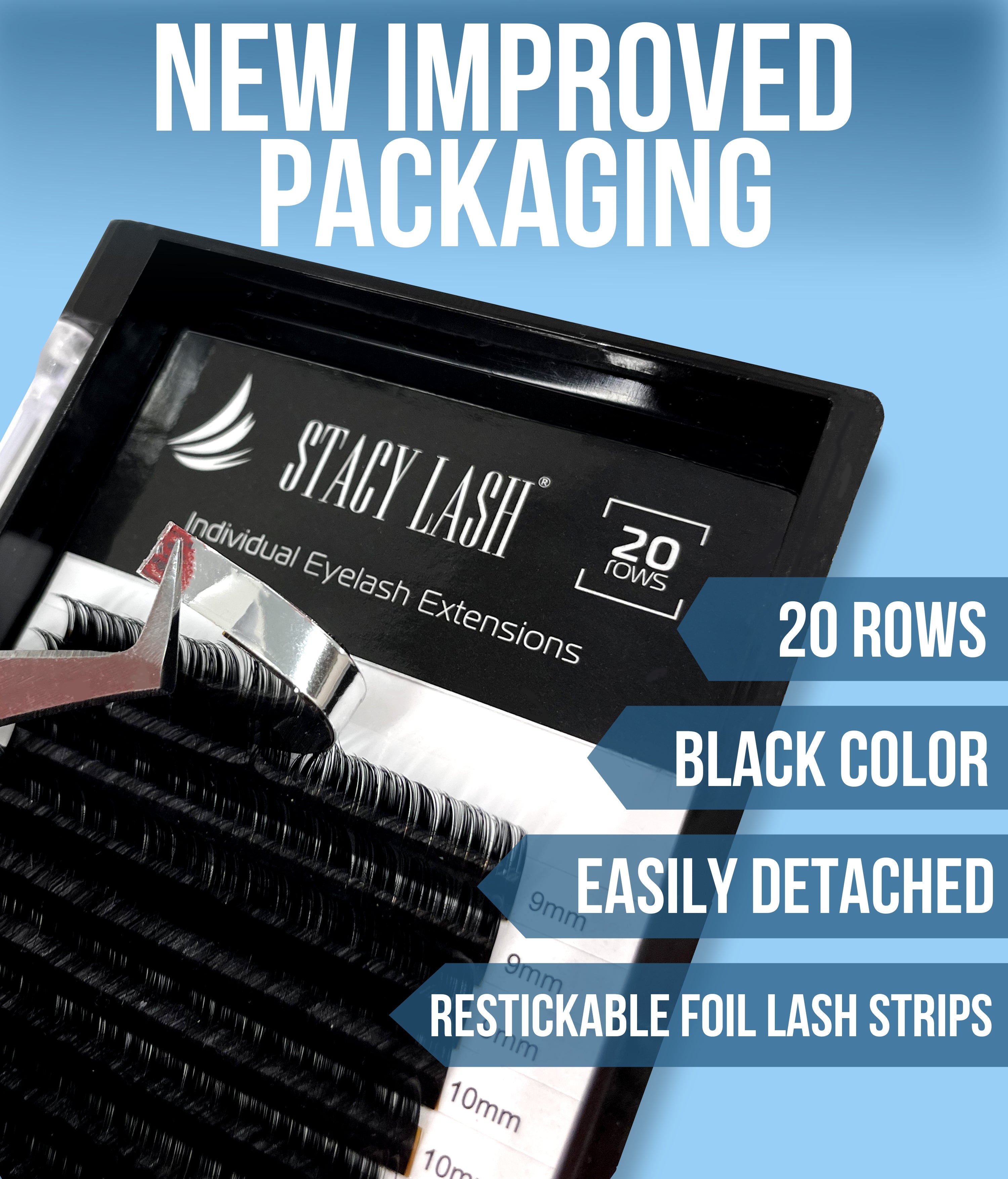 Sale❗️ 20 Rows - Easy Fan Mink Eyelash Extensions DD Curl - 0.03