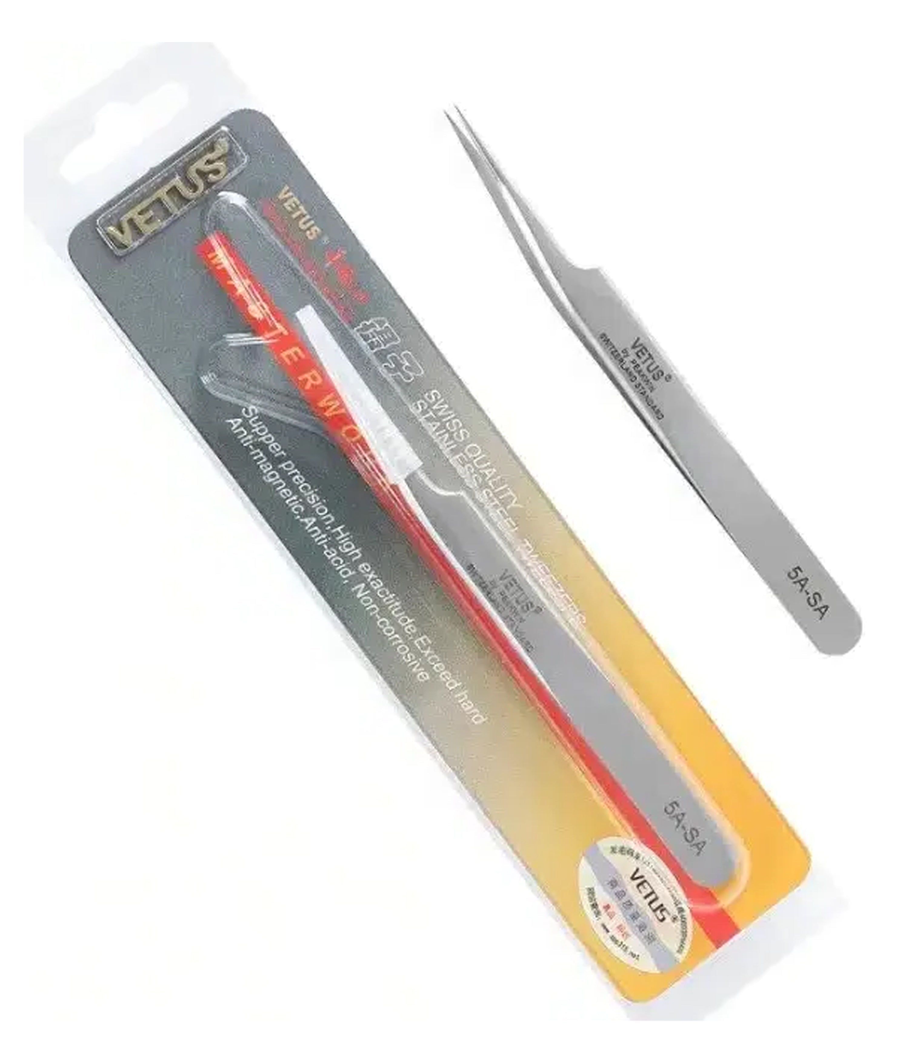 Vetus 5A - SA I - Shape Tweezers for Isolation and Classic Eyelash Extensions - 